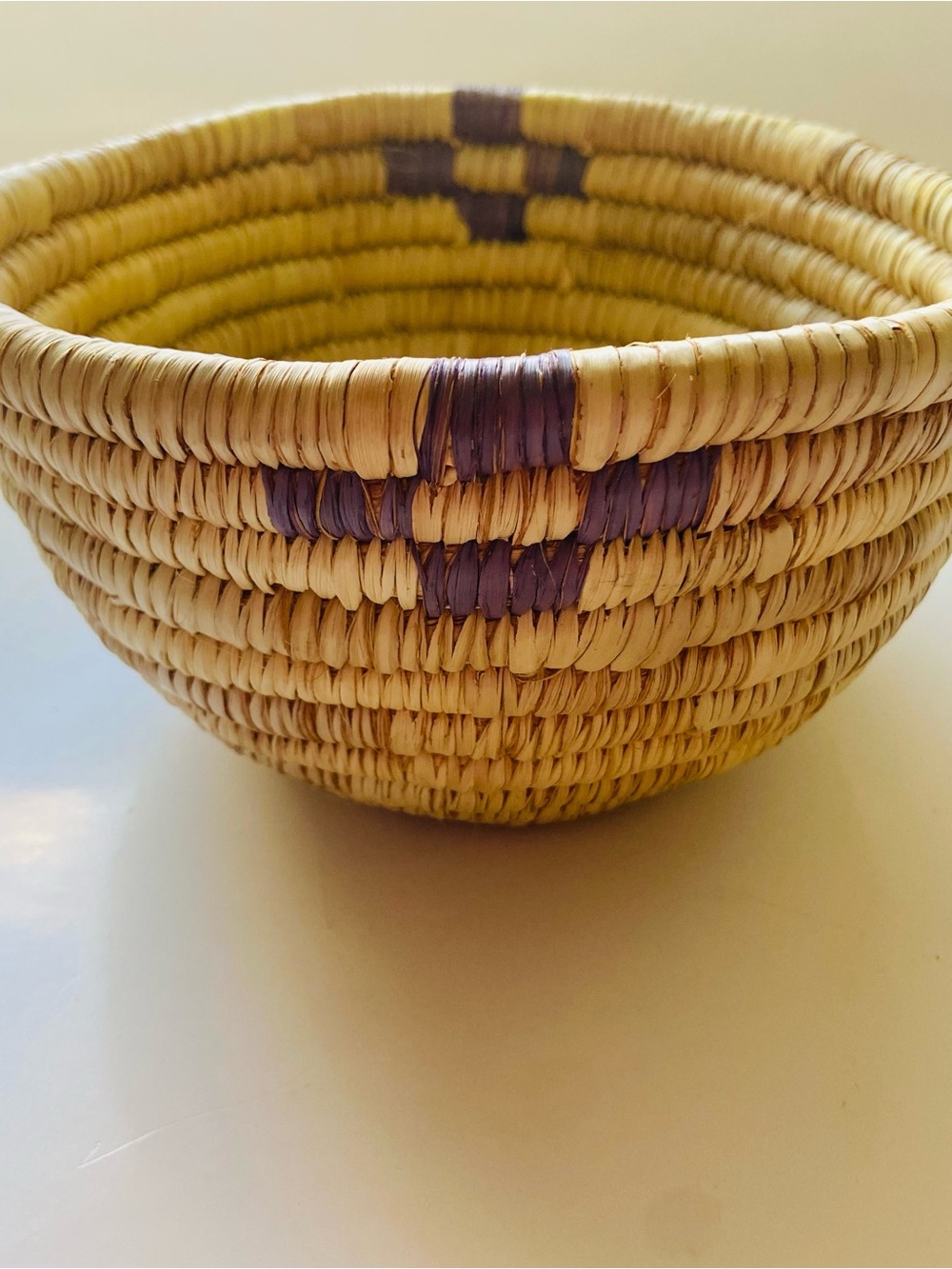 Handwoven Decorative Basket purchased in Uganda, global boho vibes